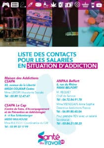 Contact-situations d'addictions-Santé au Travail