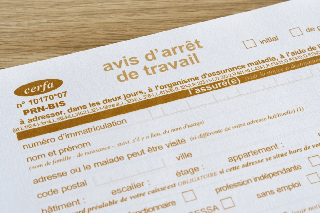 Nouveau formulaire d'arrêt maladie 2025